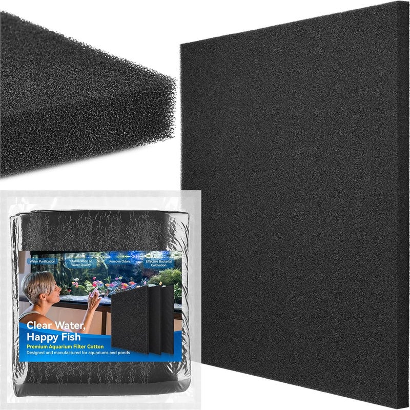 Borlech Aquarium Bio Filter Sponge Pad - Cut-to-Size Aquarium Filter Media for Fish Tank, Pond, Sump - Mechanical & Biological Filtration (18.5"x18.5"x0.8", 50PPI, 1 Pack) - Image 1